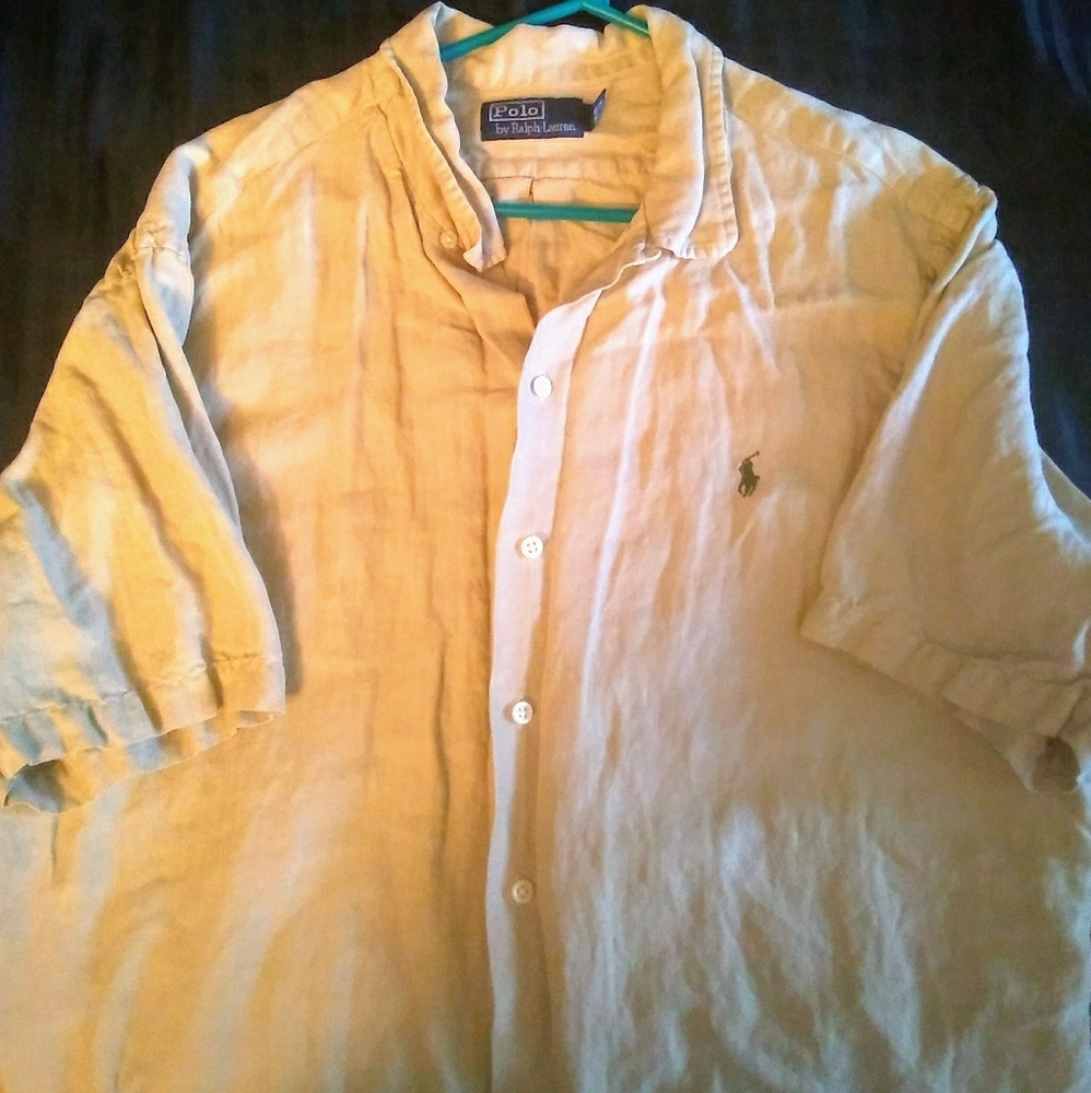 Mens short sleeve button up shirt